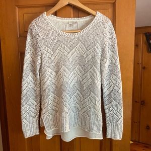 Lucky brand open- stitched sweater.